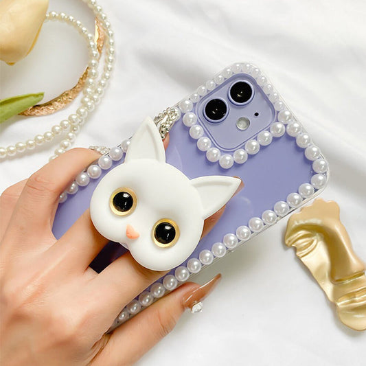 Cute Cat Mirror Phone Stand