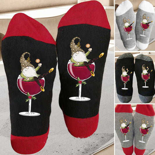 Wine Lover's Cozy Crew Socks