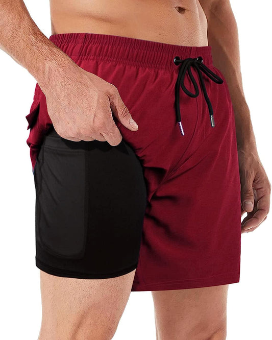 Comfort Fit Swim Trunks - Adjustable Waist