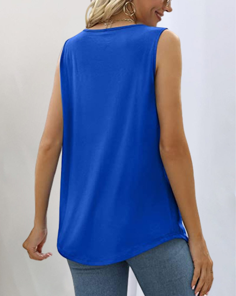 Casual Cotton Square Neck Tank