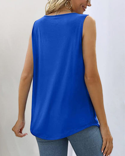 Casual Cotton Square Neck Tank
