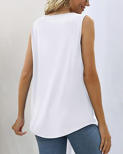 Casual Cotton Square Neck Tank