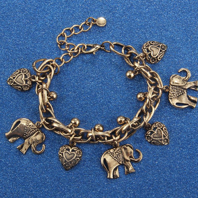 Elephant Charm Family Bond Anklet