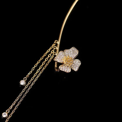 Sparkling Butterfly Tassel Earrings