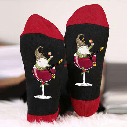 Wine Lover's Cozy Crew Socks