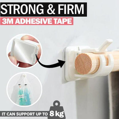 Easy Install Adhesive Curtain Rod Holders