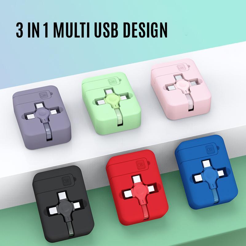 Easy Fold 3-in-1 Charge Sync Cable