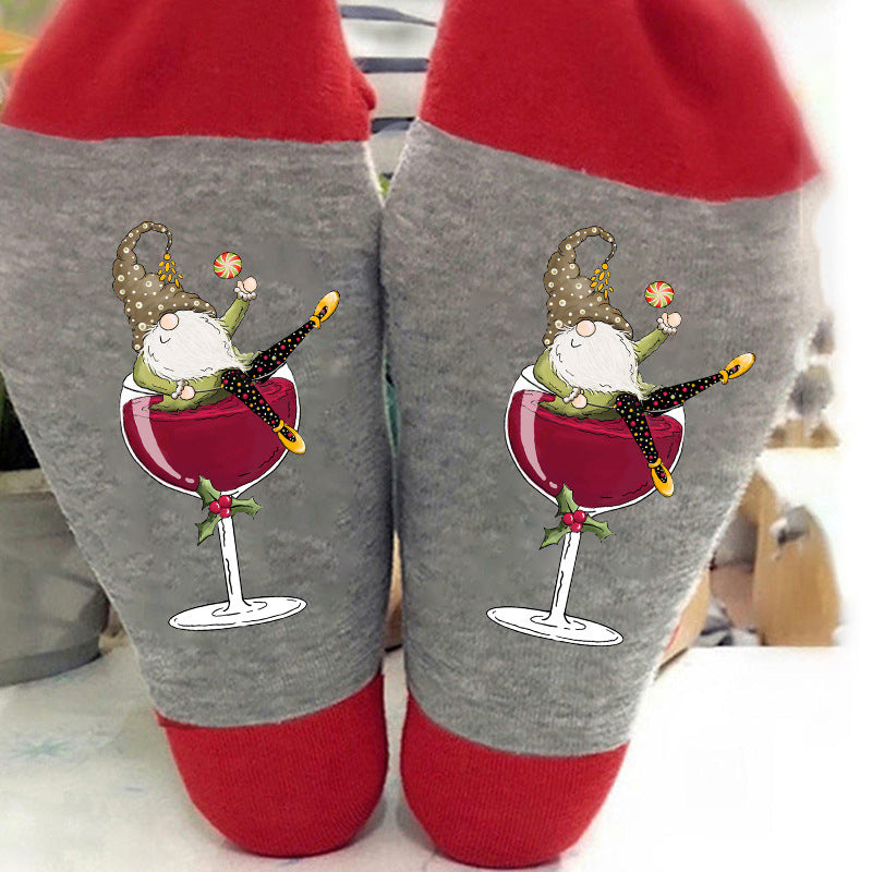 Wine Lover's Cozy Crew Socks