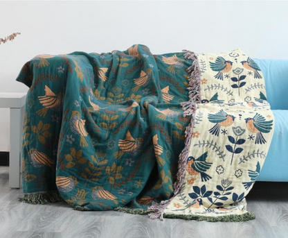 Soft & Cozy Reversible Bird Blanket