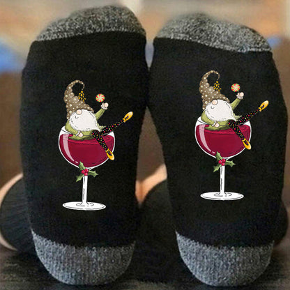 Wine Lover's Cozy Crew Socks