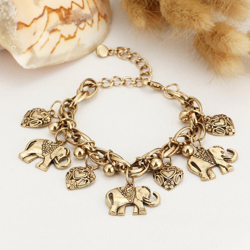Elephant Charm Family Bond Anklet