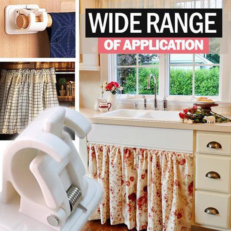 Easy Install Adhesive Curtain Rod Holders