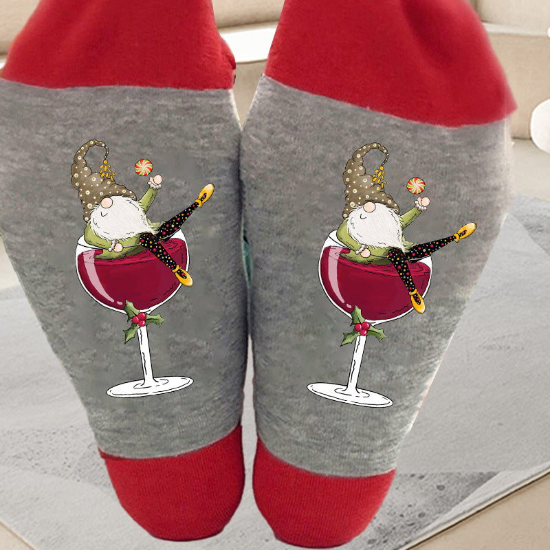 Wine Lover's Cozy Crew Socks