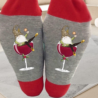 Wine Lover's Cozy Crew Socks