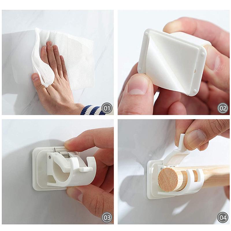 Easy Install Adhesive Curtain Rod Holders
