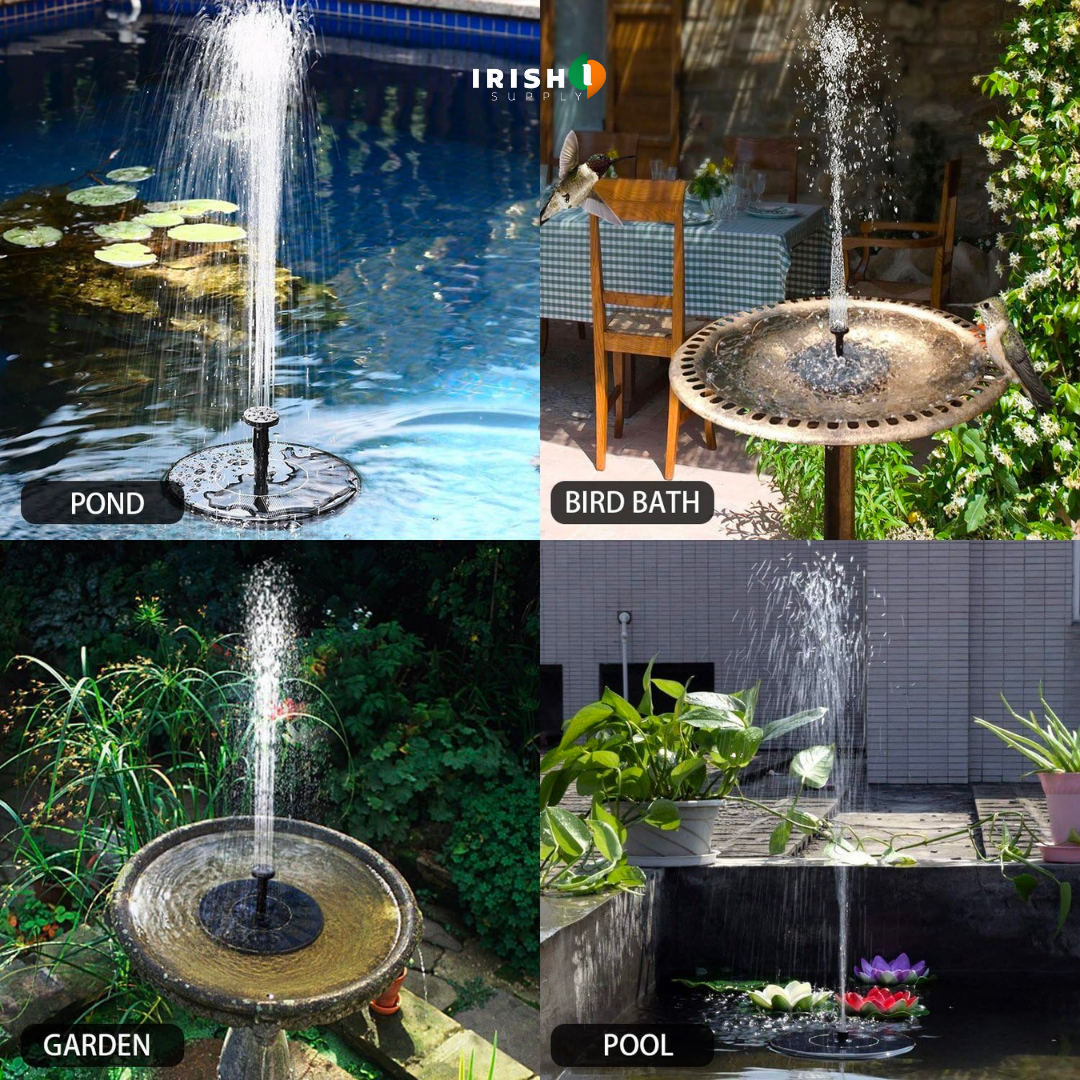 Solar Splash Bird Bath Fountain