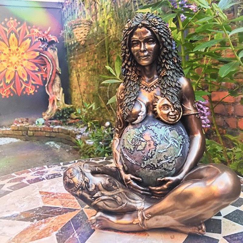 Earth Goddess Resin Sculpture