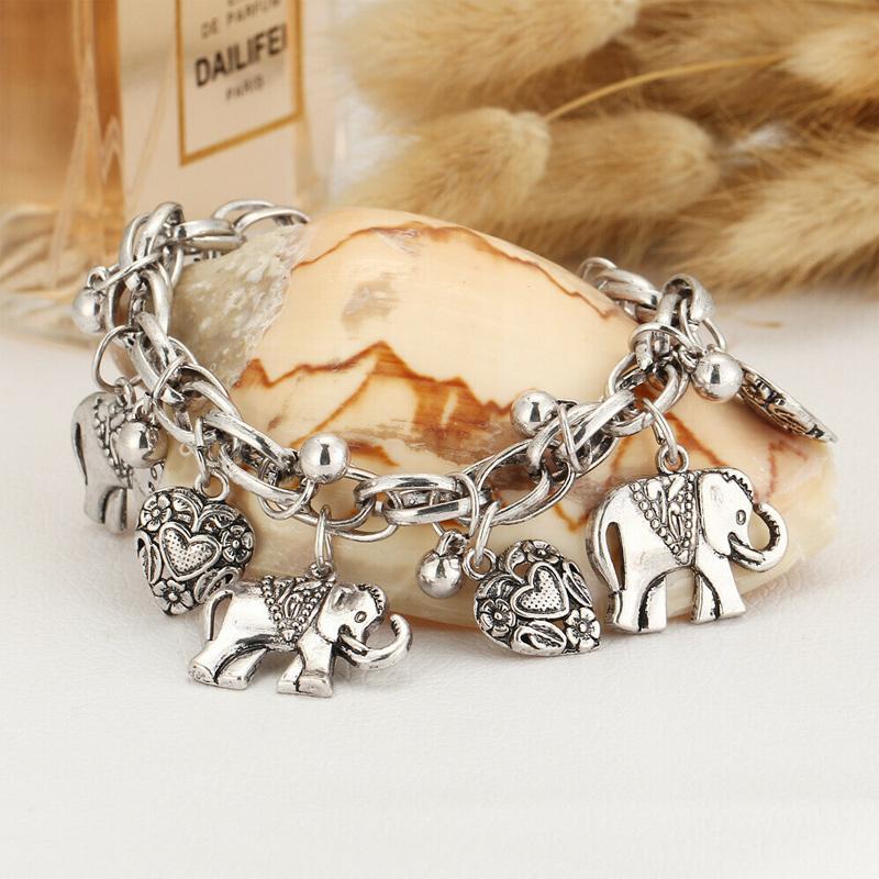 Elephant Charm Family Bond Anklet