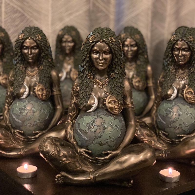 Earth Goddess Resin Sculpture