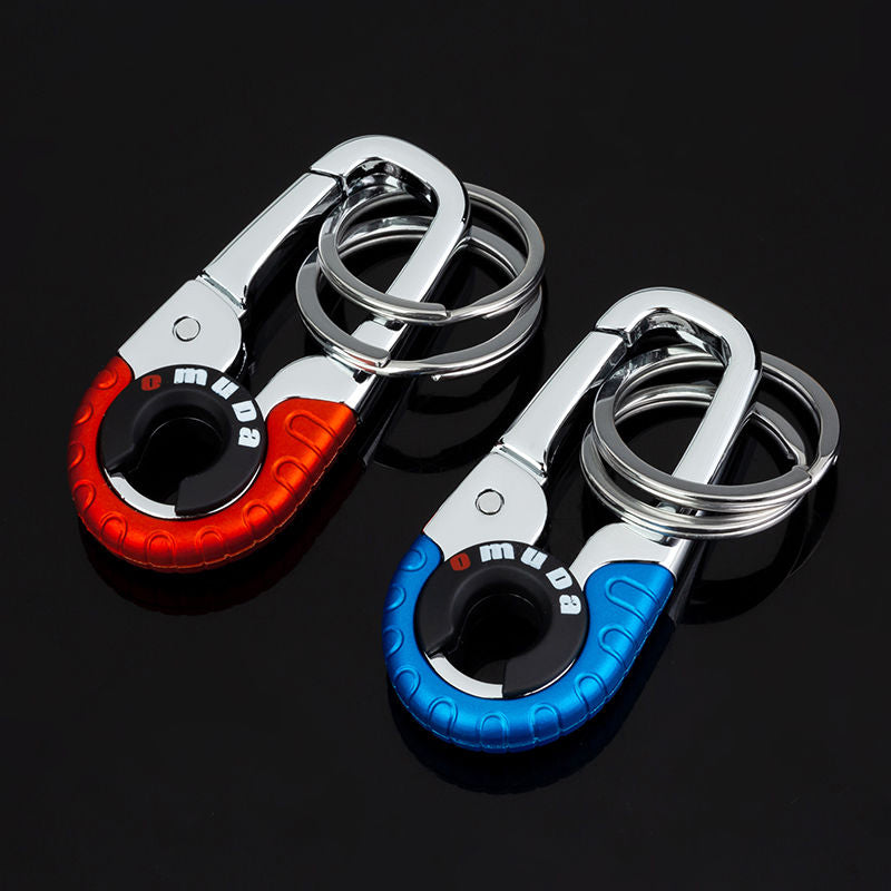 Durable Dual-Ring Car Keychain