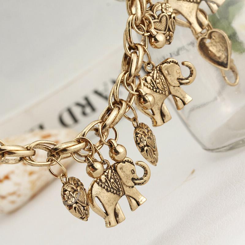 Elephant Charm Family Bond Anklet