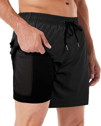 Comfort Fit Swim Trunks - Adjustable Waist