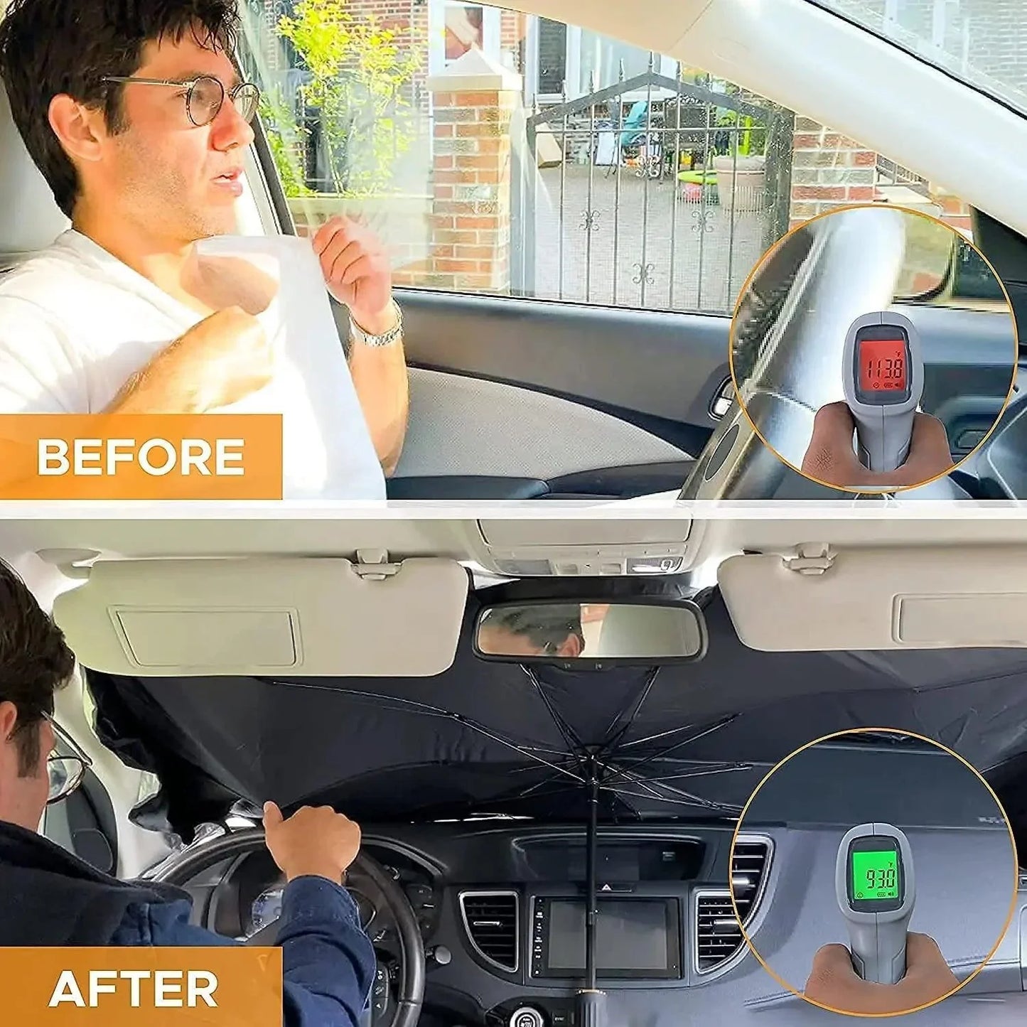 Easy Cool Car Shade Umbrella