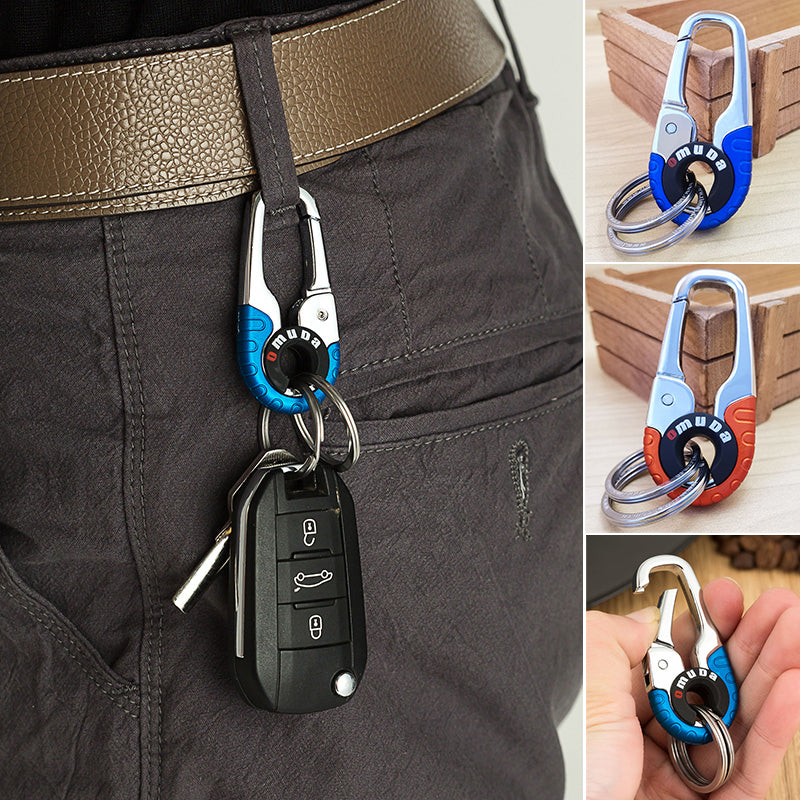 Durable Dual-Ring Car Keychain