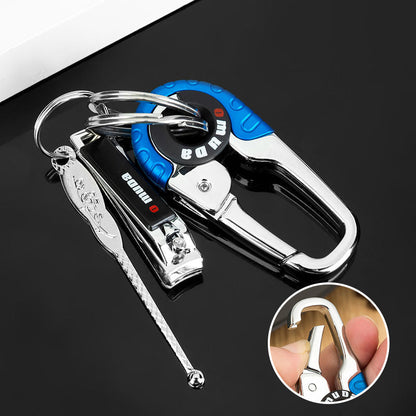 Durable Dual-Ring Car Keychain