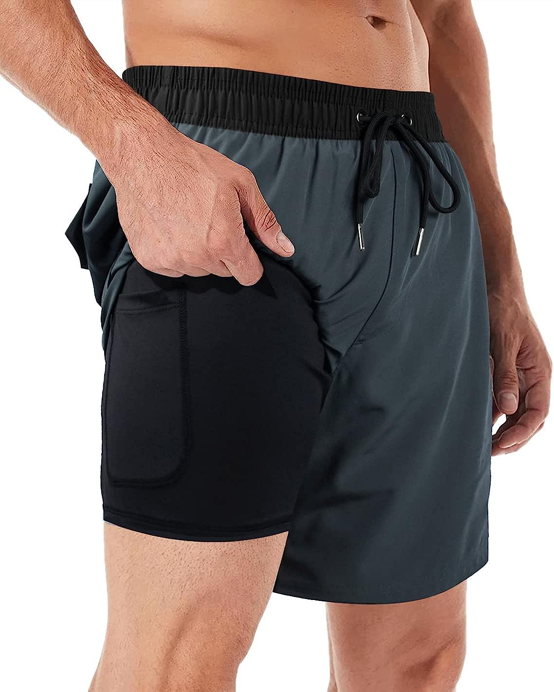 Comfort Fit Swim Trunks - Adjustable Waist