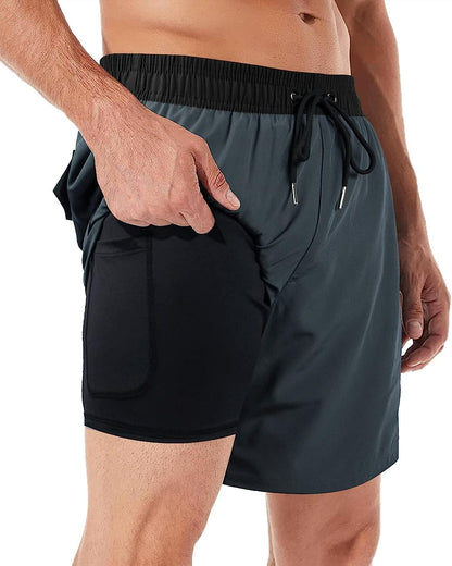 Comfort Fit Swim Trunks - Adjustable Waist