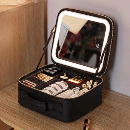 LED Lit Portable Makeup Organizer