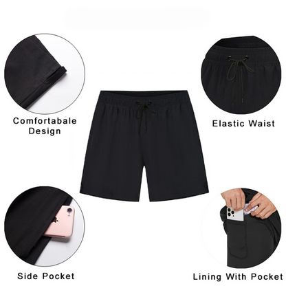 Comfort Fit Swim Trunks - Adjustable Waist