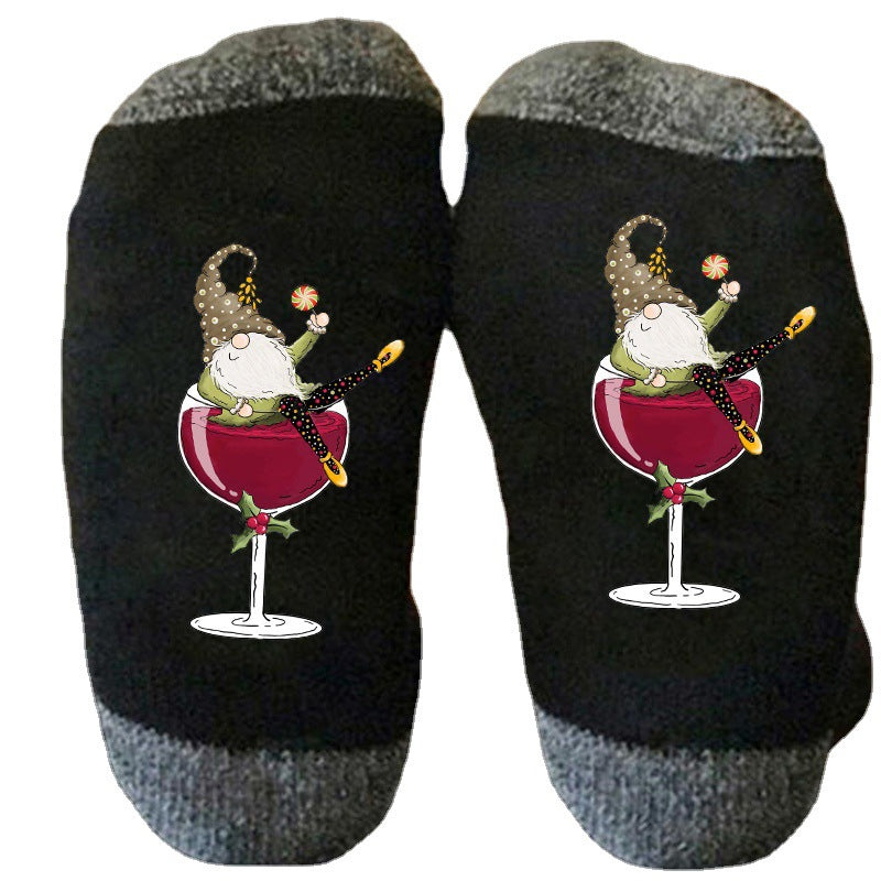 Wine Lover's Cozy Crew Socks