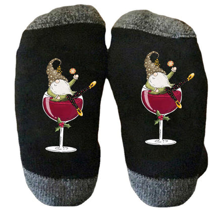 Wine Lover's Cozy Crew Socks