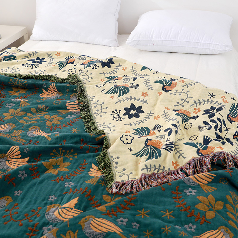 Soft & Cozy Reversible Bird Blanket